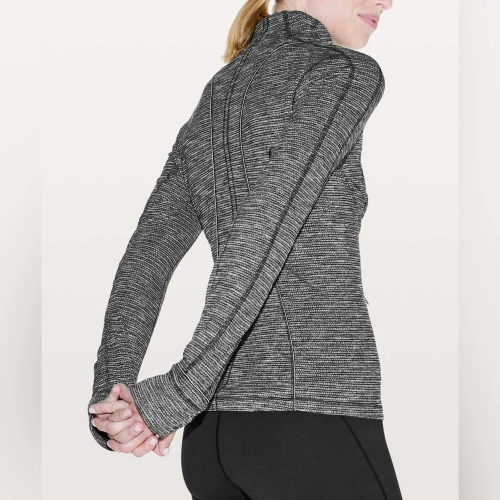 Lululemon Run Briskly Heather Gray Running Pullover Size 6
